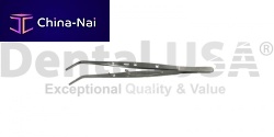 Diagnostic dental tweezers 6515curvedself-locking