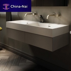 Built-in washbasin LABOceramicdoublerectangular