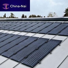 Roofing with solar panel RHEINZINK-PV pitchedflatglass