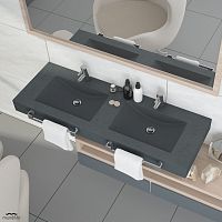 Built-in washbasin EPSILON 2Solid Surfacewith counterbicolor