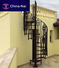 Spiral staircase C 120cast iron stepsteel framehome