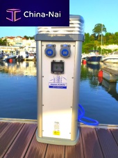 Water supply pedestal Quantumelectrical distributionfor docksIP65