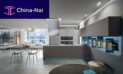 Contemporary kitchen AK_06 1melaminehandlelessmatte