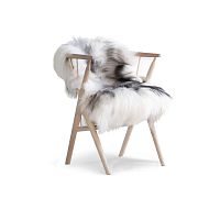 Scandinavian design chair Sheepskinindoorsheepskinwooden base