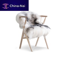 Scandinavian design chair Sheepskinindoorsheepskinwooden base