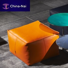 Contemporary pouf SOFT LITTLEleathersquare