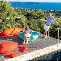 Original design bean bag XL SEASHELL fabricwith washable removable coverblue