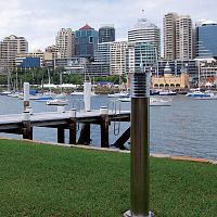 Garden bollard light MISTRALfor public spacescontemporaryglass