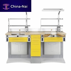 Dental laboratory workstation with light EVOLABwith hoodwith sinkmodular