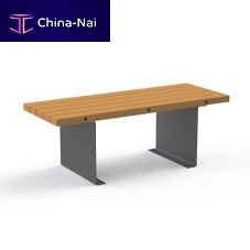 Contemporary picnic table LAGONwoodengalvanised steel baserectangular