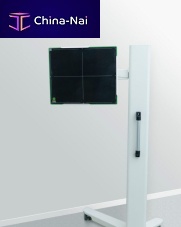 Potter-Bucky on casters with flat panel detector