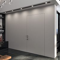 Entry door RasoMurogalvanised steelsheet steelpivoting with offset axis
