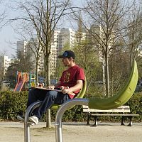 Original design chair COLOR�ADOoutdoorgalvanised steelstainless steel base