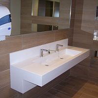 Built-in washbasin IMAGE 10Corian®with counterwith mixer tap