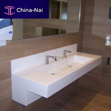 Built-in washbasin IMAGE 10Corian®with counterwith mixer tap