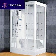 Steam shower cubicle AMERISTEAM ZA219glasswith hinged doorrectangular