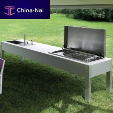 Metal kitchen island ZERODIECImedium-sizecommercialgas