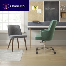 Contemporary chair NATE & NATTY®indoorfabricwooden base