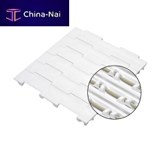 Plastic conveyor chain HyCLEANflat topfor the food industrymodular