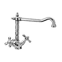 Countertop double-handle mixer tap LIBERTY: 17..570B chromed metalkitchen1-hole