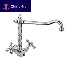 Countertop double-handle mixer tap LIBERTY: 17..570B chromed metalkitchen1-hole