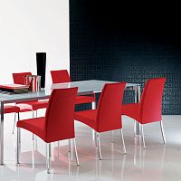 Contemporary chair ELIASindoorleatherchromed metal
