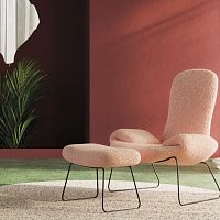 Contemporary footrest COCKYfabricleather