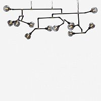 Contemporary chandelier TRUMPmetal12 lightwith globes