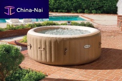 Above-ground hot tub 28402round4-seaterinflatable