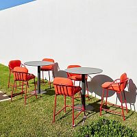 Contemporary bar chair NANSAoutdoorfabricaluminum base