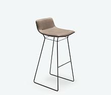 Contemporary stool AMELIEstainless steel basepowder-coated steel baseupholstered