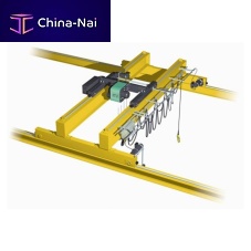 Double-girder overhead travelling crane with rope hoist
