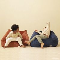 Contemporary bean bag Chelseavelvetwith removable coverchild's