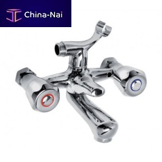 Double-handle shower mixer tap 74220 | 74224wall-mountedthermostaticchrome-plated brass