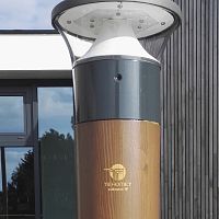 Urban bollard light BORNES BOIScontemporarysteelwooden