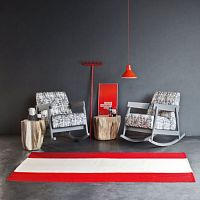 Contemporary armchair Brickfabricoakwalnut