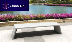 Contemporary public bench BRIDGEgranitemarble