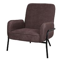 Contemporary armchair ALUDAfabricsteelbrown