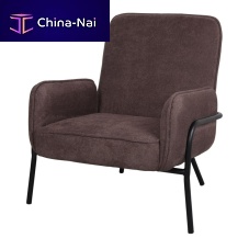 Contemporary armchair ALUDAfabricsteelbrown