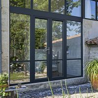 Swing French door Optimo tilt-and-turnaluminumdouble-glazed