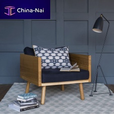 Contemporary armchair Onefabricoakwith removable cushion