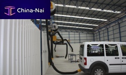Car exhaust extraction system 76 - 130 mmfor workshopsgaragewith hose reel