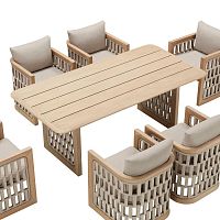 Contemporary dining table RIVAteakwooden baserectangular