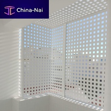 Panel screening perforated aluminum
