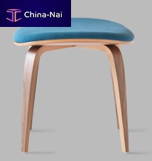 Contemporary footrest LOT serieswalnutmolded plywoodlaminated wood