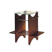 Wooden washbasin stand 6130-7X-80CP SERIESglass