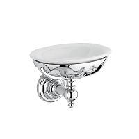 Wall-mounted soap dish BISTROTmetalporcelainpolished