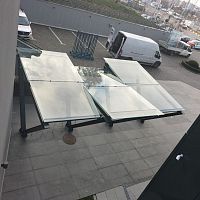 Entrance canopy stainless steelglassflat