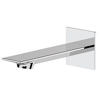 Chrome-plated brass washbasin spout 130ICwall-mounted