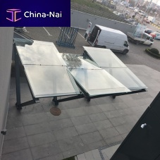 Entrance canopy stainless steelglassflat